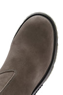 Men's Gray Nubuck Leather Casual Chelsea Boots | Derimod Men's Gray Nubuck Leather Casual Chelsea Boots | Derimod