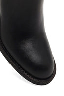 Women's Black Zippered Thick Heeled Boots | Derimod Women's Black Zippered Thick Heeled Boots | Derimod