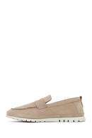 Men's Beige Nubuck Leather Casual Loafer | Derimod Men's Beige Nubuck Leather Casual Loafer | Derimod