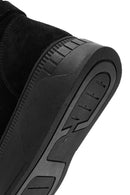 Women's Black Thick-Soled Suede Leather Boots | Derimod Women's Black Thick-Soled Suede Leather Boots | Derimod