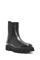Women's Black Zippered Leather Chelsea Boots | Derimod Women's Black Zippered Leather Chelsea Boots | Derimod