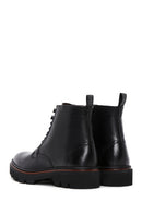 Men's Black Leather Zippered Casual Boots | Derimod Men's Black Leather Zippered Casual Boots | Derimod