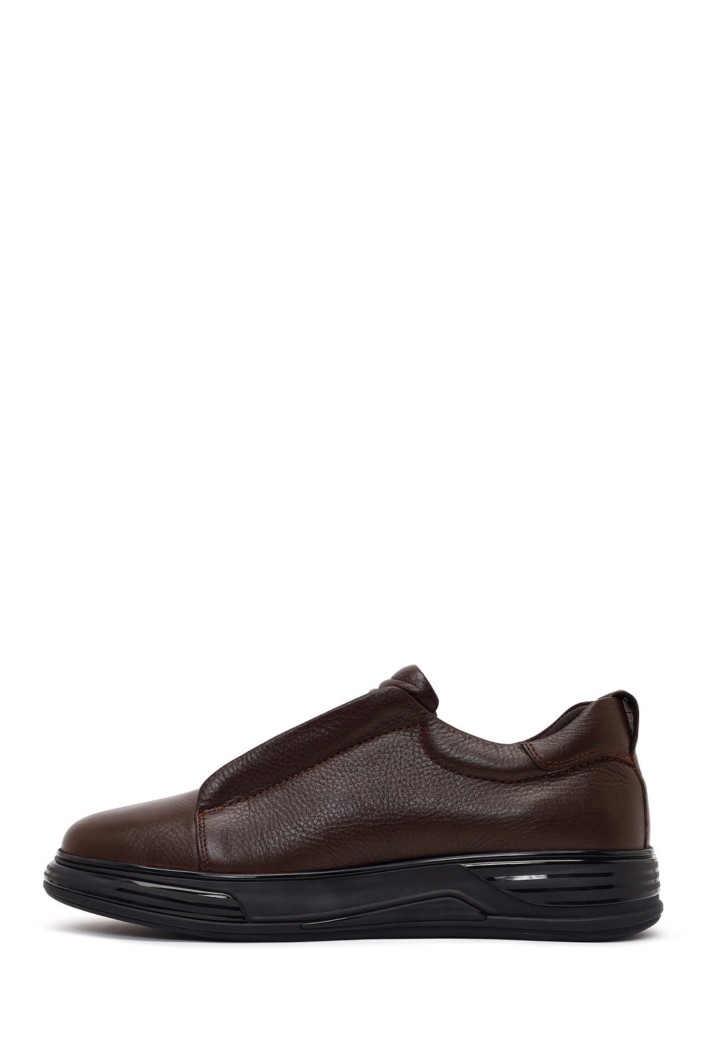 Erkek Kahverengi Deri Sneaker