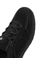 Men's Black Lace-Up Nubuck Leather Casual Sneaker | Derimod Men's Black Lace-Up Nubuck Leather Casual Sneaker | Derimod