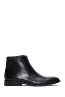 Men's Black Zippered Leather Classic Boots | Derimod Men's Black Zippered Leather Classic Boots | Derimod