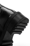 Women's Black Thick Soled Casual Leather Boots | Derimod Women's Black Thick Soled Casual Leather Boots | Derimod