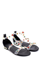 Women's Stone Detailed Casual Sandals | Derimod Women's Stone Detailed Casual Sandals | Derimod