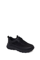 Erkek Siyah Bağcıklı Kalın Tabanlı Deri Casual Sneaker | Derimod Erkek Siyah Bağcıklı Kalın Tabanlı Deri Casual Sneaker | Derimod