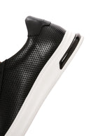 Men's Black Lace-up Leather Sneaker | Derimod Men's Black Lace-up Leather Sneaker | Derimod