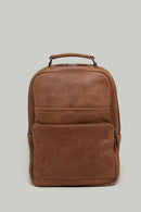 Tan Men's Leather Backpack | Derimod Tan Men's Leather Backpack | Derimod