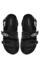 Women's Black Buckle Sandals | Derimod Women's Black Buckle Sandals | Derimod