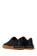 Erkek Siyah Bağcıklı Deri Casual Sneaker | Derimod Erkek Siyah Bağcıklı Deri Casual Sneaker | Derimod