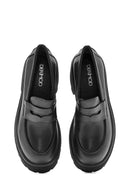 Kadın Siyah Kalın Topuklu Deri Maskülen Loafer | Derimod Kadın Siyah Kalın Topuklu Deri Maskülen Loafer | Derimod
