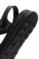 Kadın Siyah Deri Comfort Sandalet | Derimod Kadın Siyah Deri Comfort Sandalet | Derimod