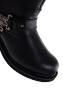 Harley Davidson Men's Black Estes Zippered Leather Boots | Derimod Harley Davidson Men's Black Estes Zippered Leather Boots | Derimod