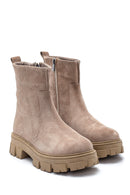 Women's Leather Suede Zipper Boots | Derimod Women's Leather Suede Zipper Boots | Derimod