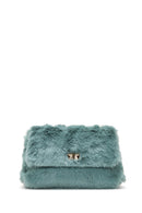 Women's Green Plush Crossbody Bag | Derimod Women's Green Plush Crossbody Bag | Derimod