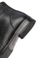 Men's Black Zippered Buckle Detail Leather Classic Boat | Derimod Men's Black Zippered Buckle Detail Leather Classic Boat | Derimod