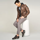 San Diego Men's Leather Jacket | Derimod San Diego Men's Leather Jacket | Derimod