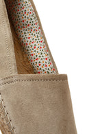 Women's Beige Suede Leather Espadrille | Derimod Women's Beige Suede Leather Espadrille | Derimod
