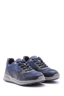 Men's Suede Detailed Leather Sneaker | Derimod Men's Suede Detailed Leather Sneaker | Derimod
