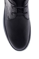 Men's Black Leather Perforated Casual Shoes | Derimod Men's Black Leather Perforated Casual Shoes | Derimod