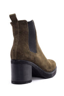 Women's Suede Heeled Boots | Derimod Women's Suede Heeled Boots | Derimod