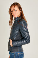 Beverly Women's Leather Jacket | Derimod Beverly Women's Leather Jacket | Derimod