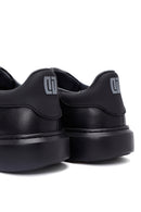 Erkek Siyah Bağcıklı Kalın Tabanlı Deri Sneaker | Derimod Erkek Siyah Bağcıklı Kalın Tabanlı Deri Sneaker | Derimod