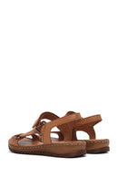 Women's Tan Leather Comfort Sandals | Derimod Women's Tan Leather Comfort Sandals | Derimod
