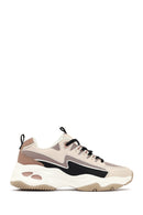 Kadın Bej Bağcıklı Kalın Tabanlı Sneaker | Derimod Kadın Bej Bağcıklı Kalın Tabanlı Sneaker | Derimod