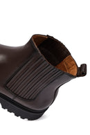 Men's Brown Thick-Soled Leather Chelsea Boot | Derimod Men's Brown Thick-Soled Leather Chelsea Boot | Derimod