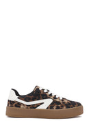 Kadın Leopar Bağcıklı Kalın Tabanlı Sneaker | Derimod Kadın Leopar Bağcıklı Kalın Tabanlı Sneaker | Derimod
