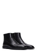 Men's Black Zippered Leather Classic Boots | Derimod Men's Black Zippered Leather Classic Boots | Derimod