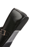 Women's Black Buckle Leather Ballerinas | Derimod Women's Black Buckle Leather Ballerinas | Derimod