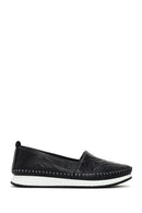 Kadın Siyah Kalın Tabanlı Deri Comfort Loafer | Derimod Kadın Siyah Kalın Tabanlı Deri Comfort Loafer | Derimod