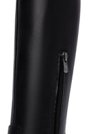 Women's Black Leather Zippered Boots | Derimod Women's Black Leather Zippered Boots | Derimod