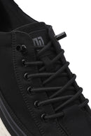 Erkek Siyah Bağcıklı Kumaş Sneaker | Derimod Erkek Siyah Bağcıklı Kumaş Sneaker | Derimod