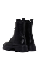 Women's Black Zippered Leather Boots | Derimod Women's Black Zippered Leather Boots | Derimod