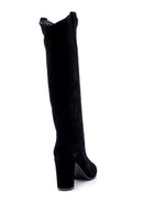 Women's Suede Leather Heeled Boots | Derimod Women's Suede Leather Heeled Boots | Derimod