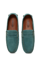 Men's Blue Suede Leather Casual Loafer | Derimod Men's Blue Suede Leather Casual Loafer | Derimod