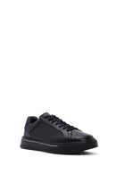 Erkek Siyah Bağcıklı Kalın Tabanlı Deri Sneaker | Derimod Erkek Siyah Bağcıklı Kalın Tabanlı Deri Sneaker | Derimod