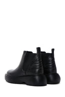 Women's Black Leather Thick Soled Boots | Derimod Women's Black Leather Thick Soled Boots | Derimod