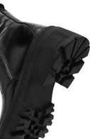 Women's Black Zippered Leather Boots | Derimod Women's Black Zippered Leather Boots | Derimod