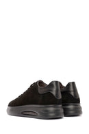 Men's Black Lace-Up Suede Leather Sneaker | Derimod Men's Black Lace-Up Suede Leather Sneaker | Derimod