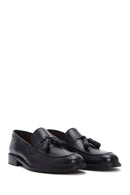 Men's Black Leather Tasseled Classic Loafer | Derimod Men's Black Leather Tasseled Classic Loafer | Derimod