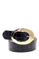 Women's Crocodile Patterned Belt | Derimod Women's Crocodile Patterned Belt | Derimod