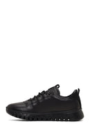 Kadın Siyah Bağcıklı Deri Sneaker | Derimod Kadın Siyah Bağcıklı Deri Sneaker | Derimod