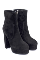 Women's Suede Heeled Boots | Derimod Women's Suede Heeled Boots | Derimod
