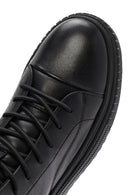 Men's Black Zippered Leather Sports Boots | Derimod Men's Black Zippered Leather Sports Boots | Derimod